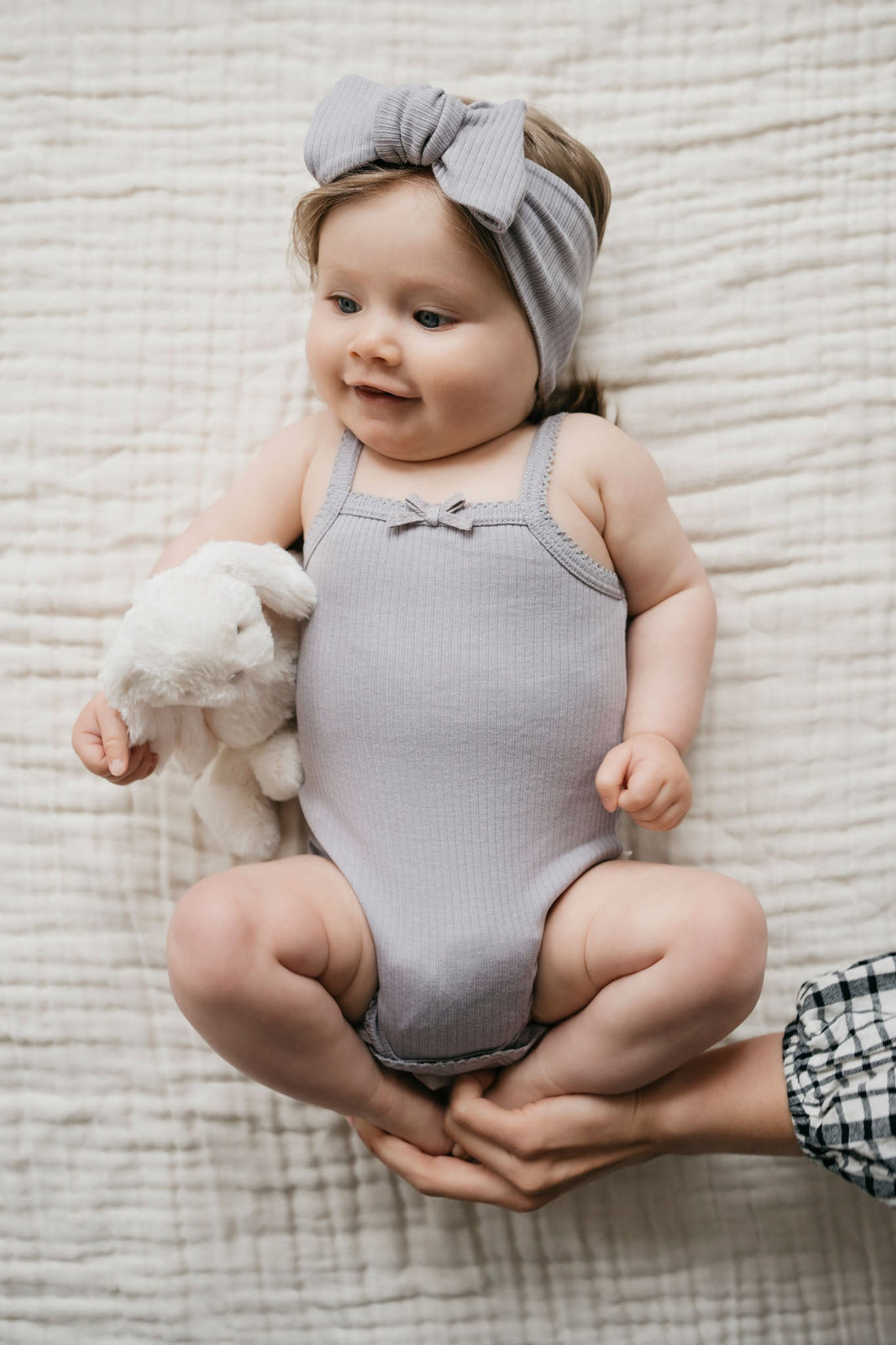 Organic Cotton Modal Singlet Bodysuit - Moon Childrens Bodysuit from Jamie Kay Australia