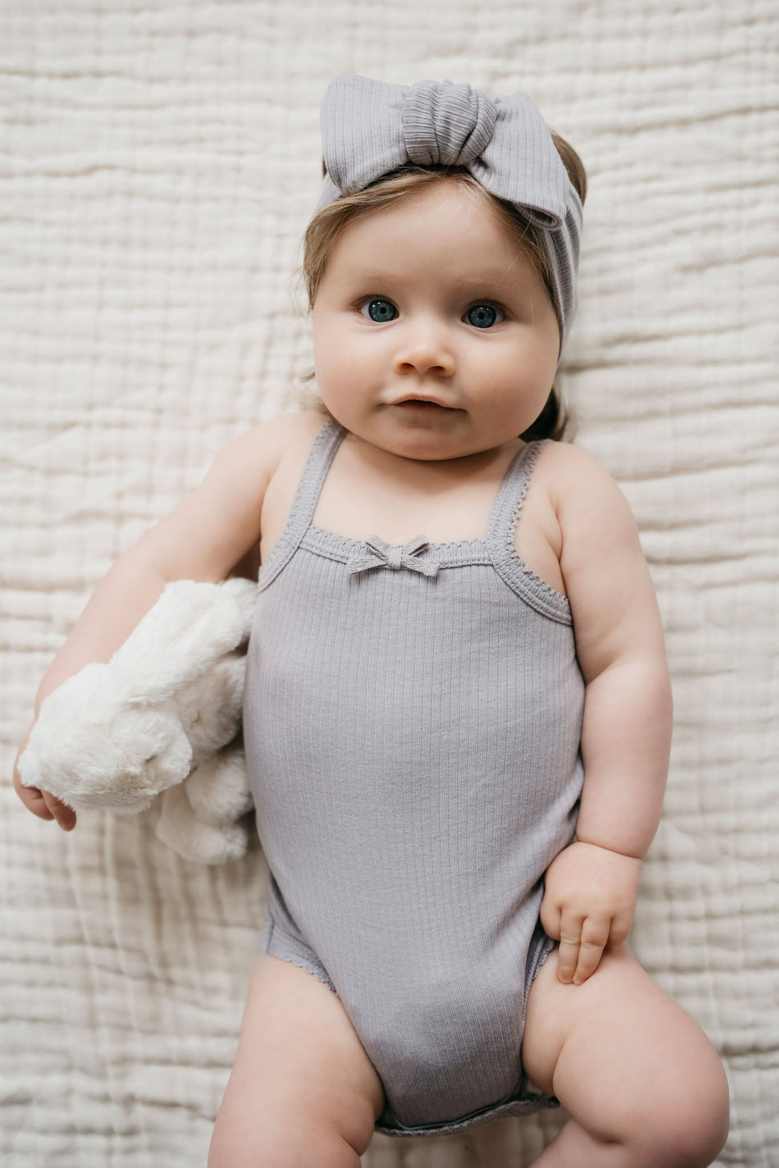 Organic Cotton Modal Singlet Bodysuit - Moon Childrens Bodysuit from Jamie Kay Australia