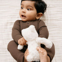 Organic Cotton Modal Long Sleeve Bodysuit - Cocoa Childrens Bodysuit from Jamie Kay Australia