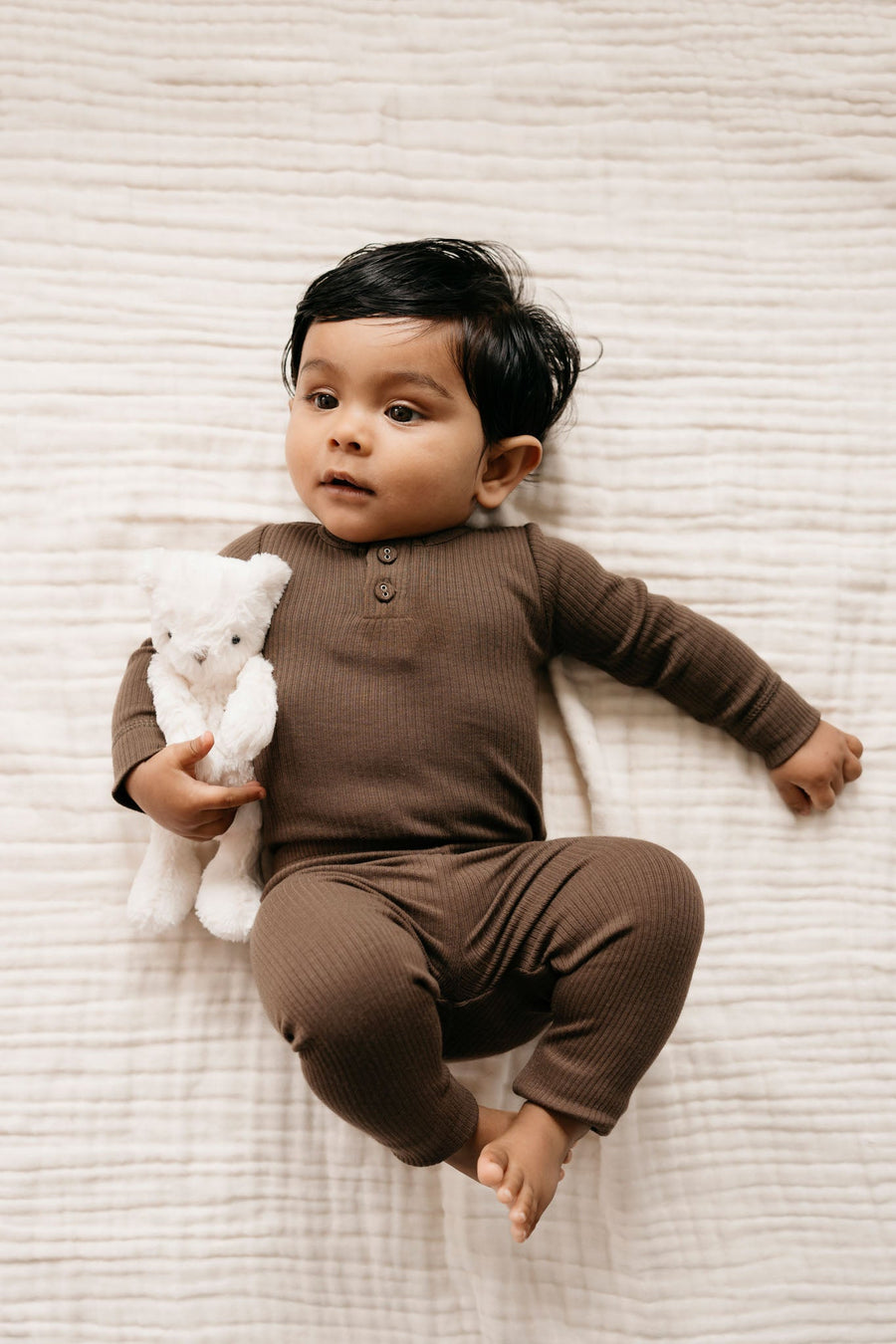 Organic Cotton Modal Everyday Legging - Cocoa Childrens Legging from Jamie Kay Australia