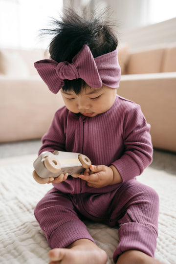 Organic Cotton Modal Frankie Onepiece - Grape Childrens Onepiece from Jamie Kay Australia