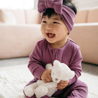 Organic Cotton Modal Lilian Headband - Elderberry Childrens Headband from Jamie Kay Australia