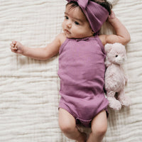 Organic Cotton Modal Singlet Bodysuit - Grape Childrens Bodysuit from Jamie Kay Australia