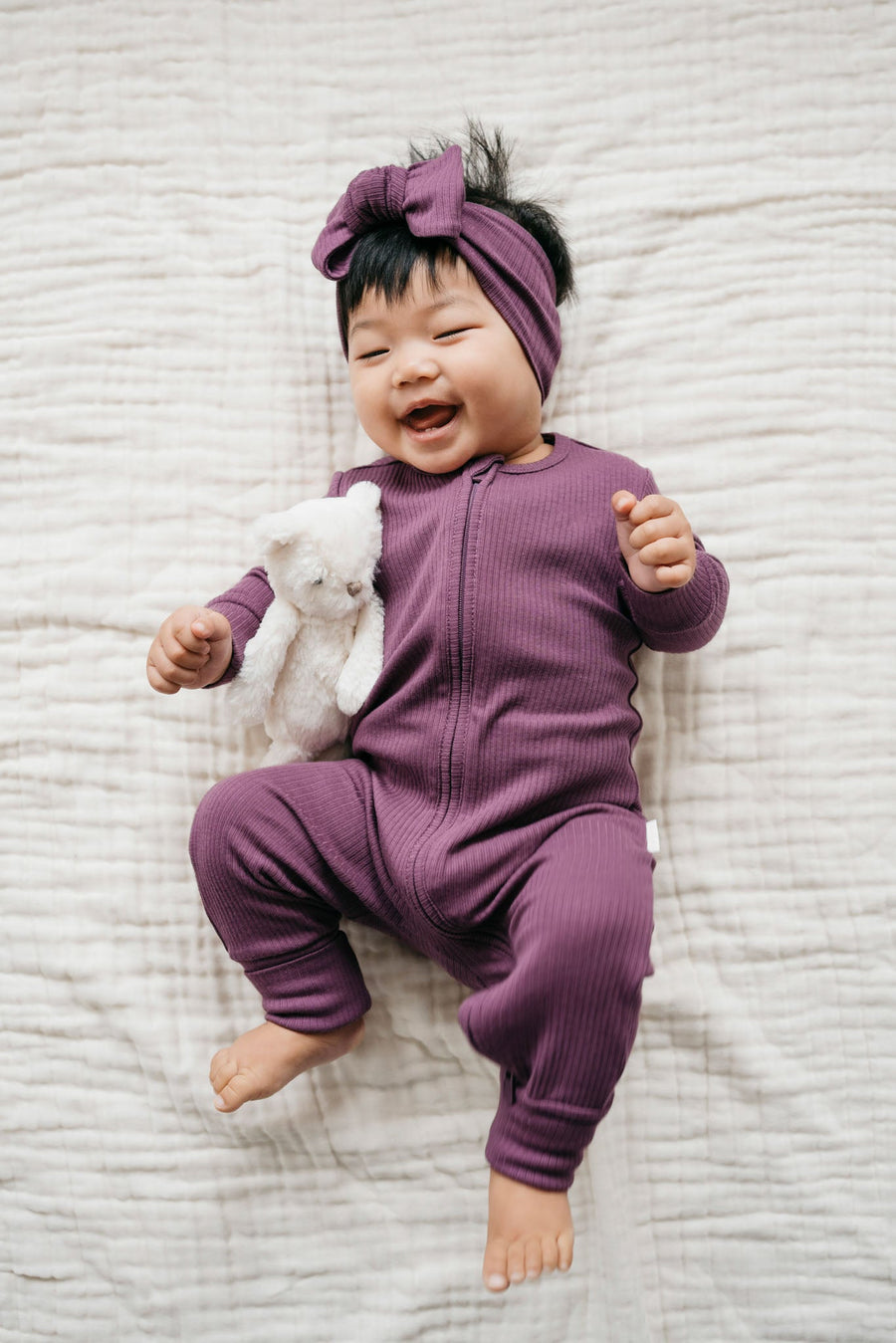 Organic Cotton Modal Frankie Onepiece - Elderberry Childrens Onepiece from Jamie Kay Australia