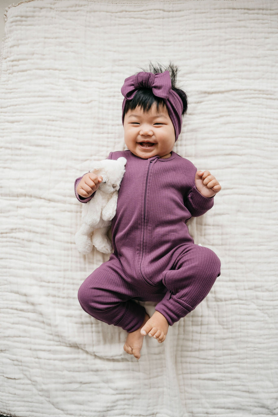 Organic Cotton Modal Frankie Onepiece - Elderberry Childrens Onepiece from Jamie Kay Australia