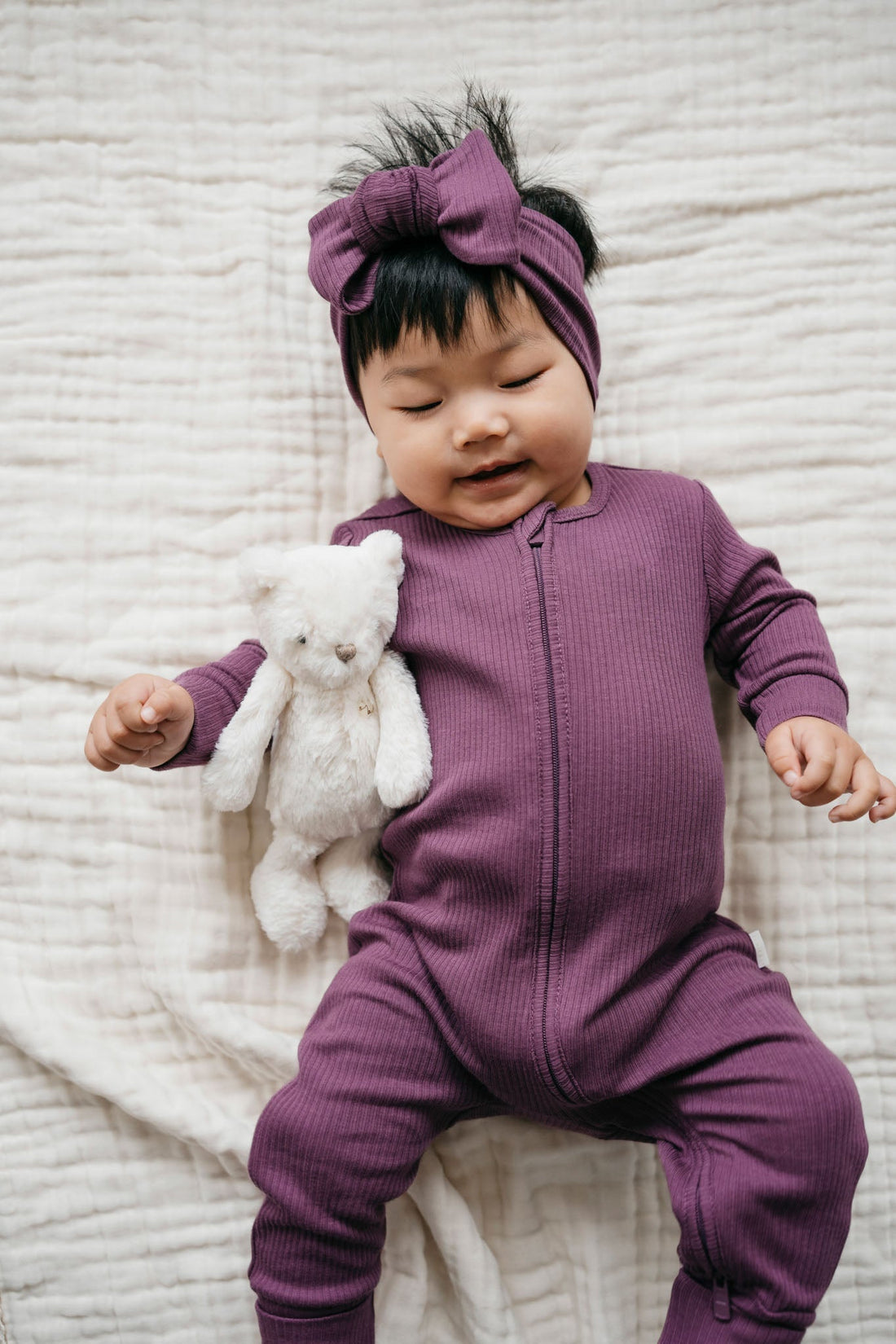 Organic Cotton Modal Frankie Onepiece - Elderberry Childrens Onepiece from Jamie Kay Australia