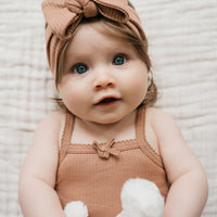 Organic Cotton Modal Singlet Bodysuit - Desert Childrens Bodysuit from Jamie Kay Australia