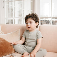 Organic Cotton Modal Darcy Rib Tee Bodysuit - Willow Childrens Bodysuit from Jamie Kay Australia