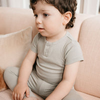 Organic Cotton Modal Henley Tee - Willow Childrens Top from Jamie Kay Australia