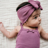 Organic Cotton Modal Singlet Bodysuit - Grape Childrens Bodysuit from Jamie Kay Australia