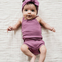 Organic Cotton Modal Singlet Bodysuit - Grape Childrens Bodysuit from Jamie Kay Australia