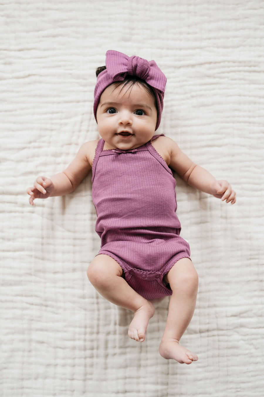 Organic Cotton Modal Singlet Bodysuit - Grape Childrens Bodysuit from Jamie Kay Australia