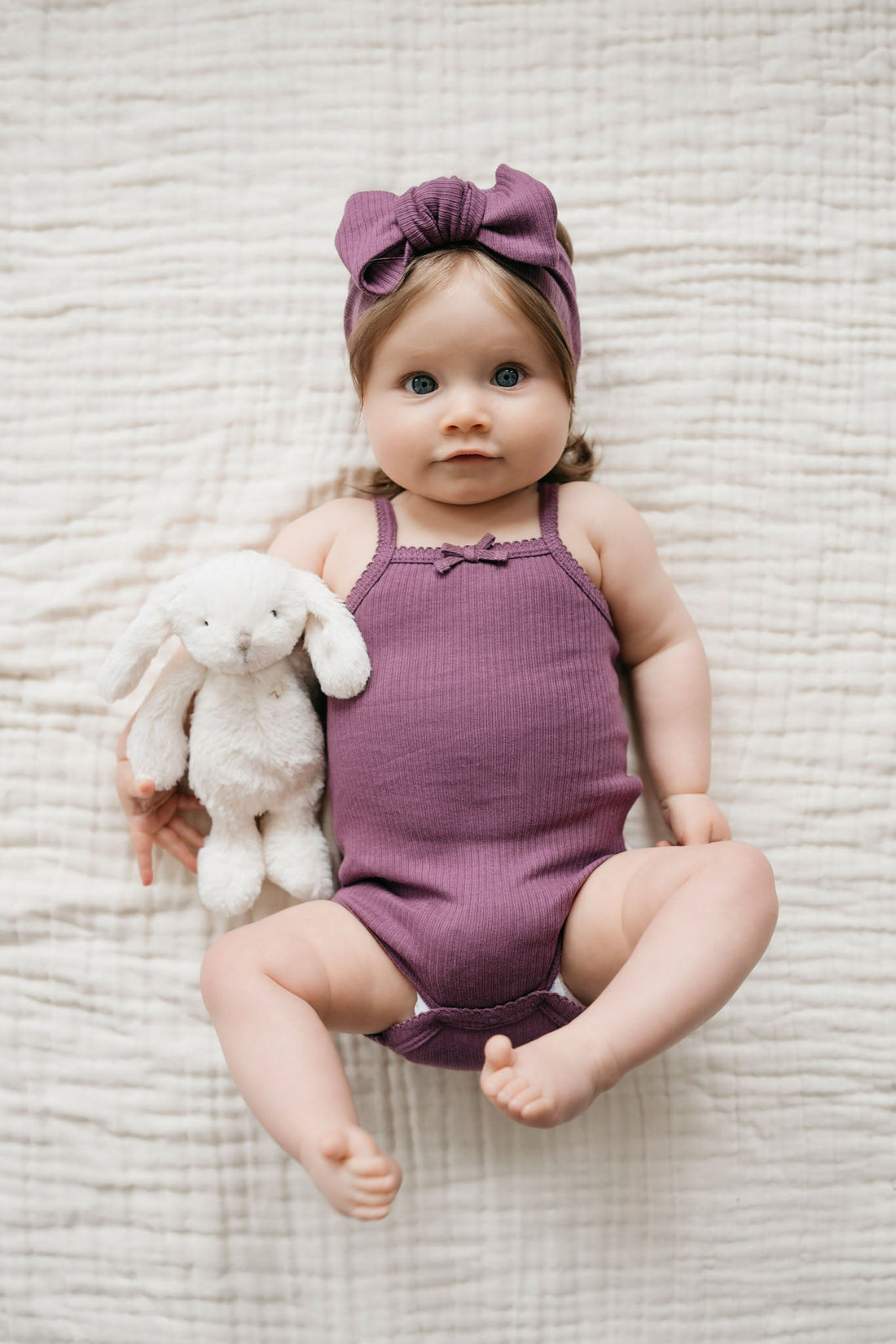 Organic Cotton Modal Lilian Headband - Elderberry Childrens Headband from Jamie Kay Australia