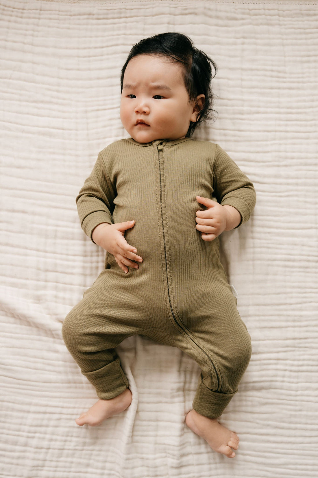 Organic Cotton Modal Frankie Onepiece - Herb Childrens Onepiece from Jamie Kay Australia