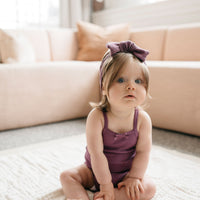 Organic Cotton Modal Singlet Bodysuit - Elderberry Childrens Bodysuit from Jamie Kay Australia