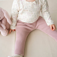 Frankie Knitted Legging - Powder Pink Childrens Legging from Jamie Kay Australia