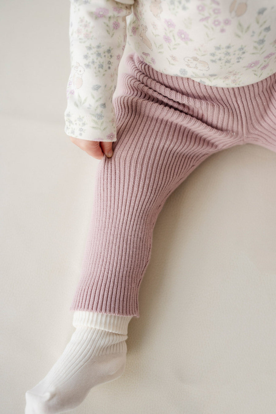 Frankie Knitted Legging - Powder Pink Childrens Legging from Jamie Kay Australia