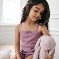 Organic Cotton Modal Singlet - Berry Jam Childrens Singlet from Jamie Kay Australia