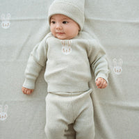 Frankie Knitted Legging - Honeydew Marle Childrens Legging from Jamie Kay Australia