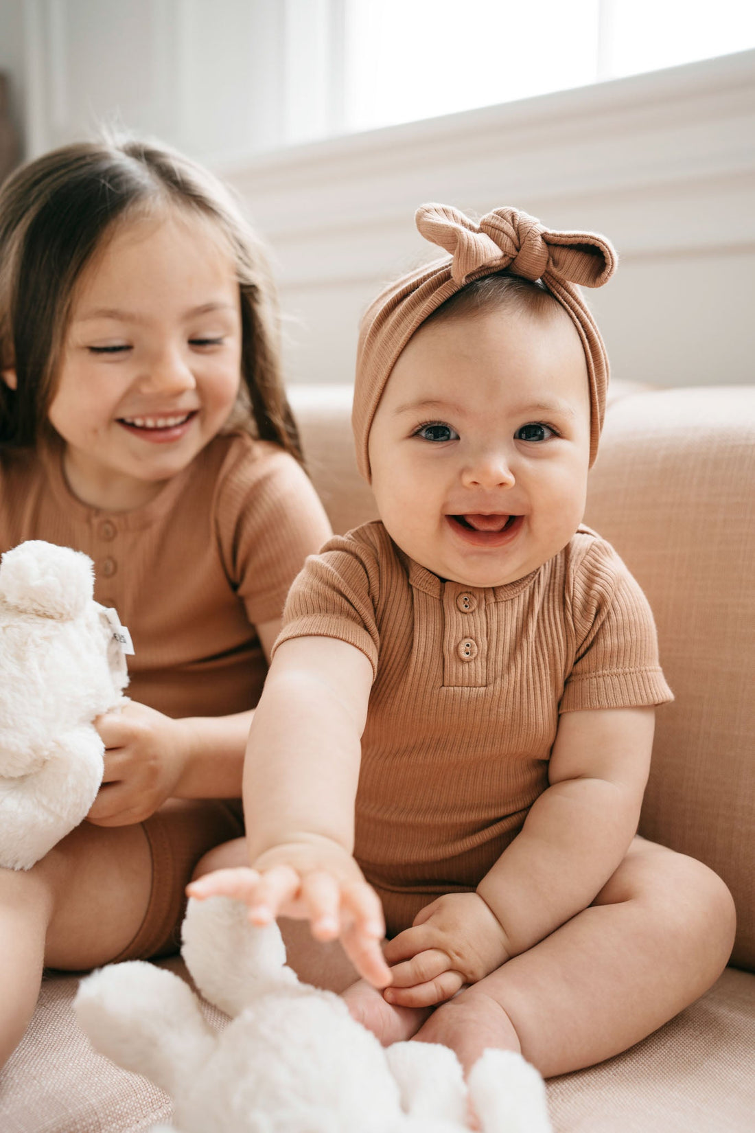 Organic Cotton Modal Darcy Rib Tee Bodysuit - Desert Childrens Bodysuit from Jamie Kay Australia