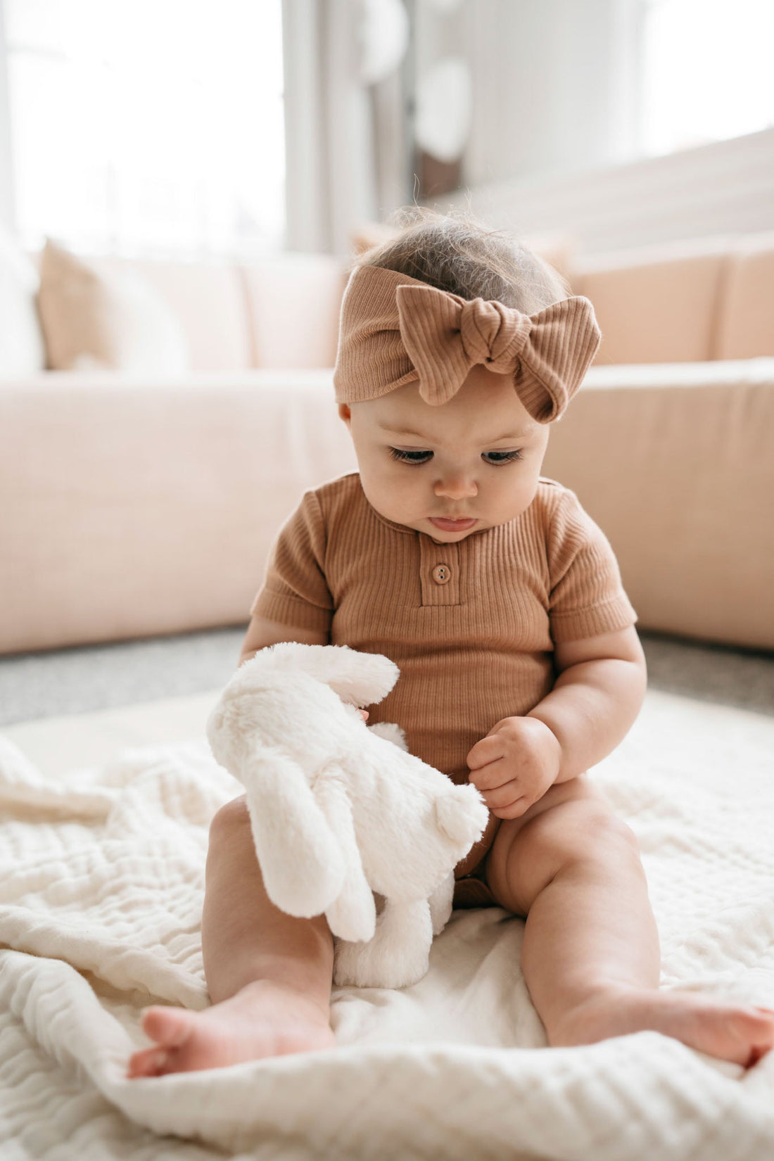 Organic Cotton Modal Darcy Rib Tee Bodysuit - Desert Childrens Bodysuit from Jamie Kay Australia