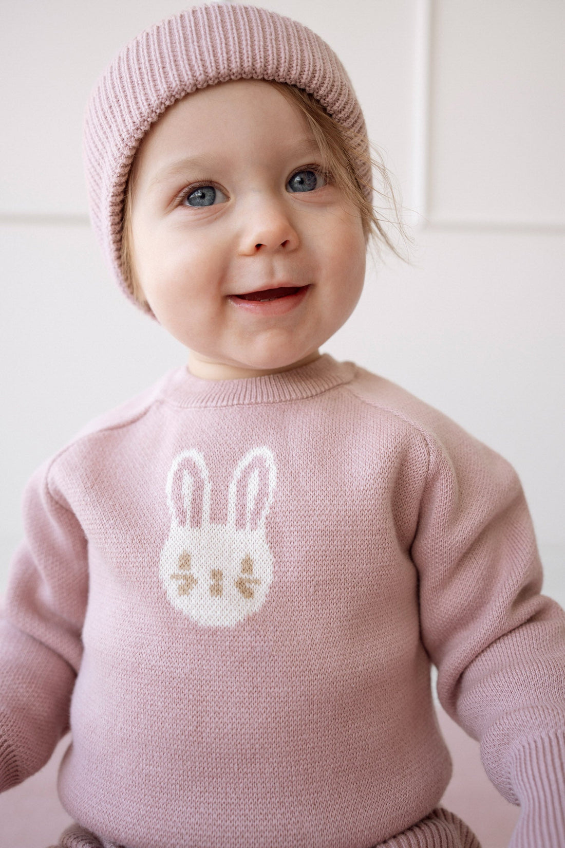 Pom Pom Hat - Powder Pink Childrens Hat from Jamie Kay Australia