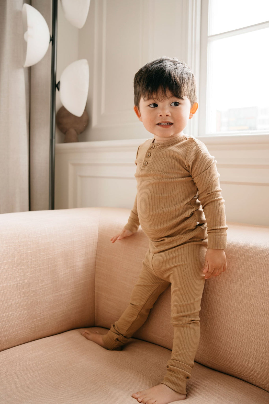 Organic Cotton Modal Everyday Legging - Honeycomb Childrens Legging from Jamie Kay Australia