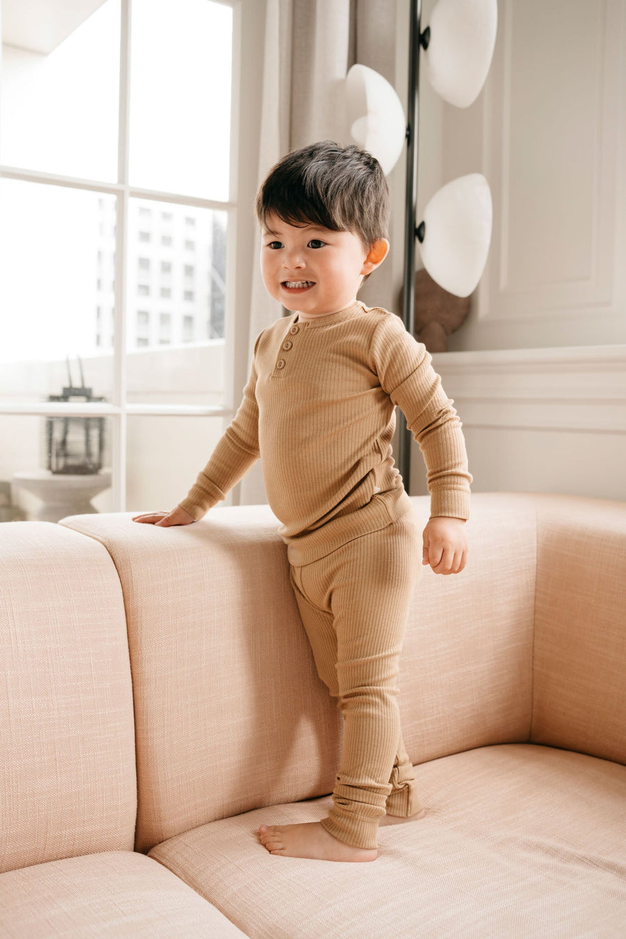 Organic Cotton Modal Everyday Legging - Honeycomb Childrens Legging from Jamie Kay Australia