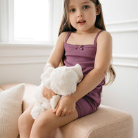 Organic Cotton Modal Singlet - Elderberry Childrens Singlet from Jamie Kay Australia