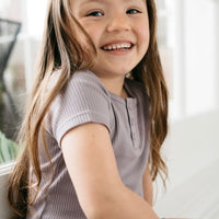 Organic Cotton Modal Henley Tee - Daisy Childrens Top from Jamie Kay Australia