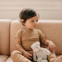 Organic Cotton Modal Darcy Rib Tee Bodysuit - Honeycomb Childrens Bodysuit from Jamie Kay Australia