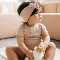 Organic Cotton Modal Lilian Headband - Dusky Rose Childrens Headband from Jamie Kay Australia