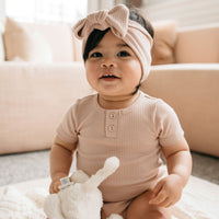 Organic Cotton Modal Lilian Headband - Dusky Rose Childrens Headband from Jamie Kay Australia