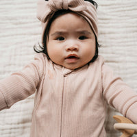 Organic Cotton Modal Lilian Headband - Dusky Rose Childrens Headband from Jamie Kay Australia