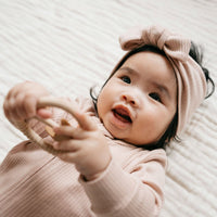 Organic Cotton Modal Lilian Headband - Dusky Rose Childrens Headband from Jamie Kay Australia