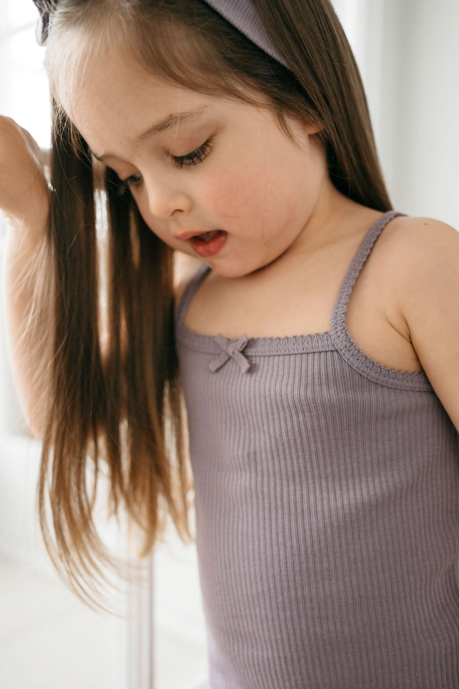 Organic Cotton Modal Singlet - Daisy Childrens Singlet from Jamie Kay Australia