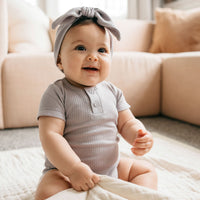 Organic Cotton Modal Darcy Rib Tee Bodysuit - Moon Childrens Bodysuit from Jamie Kay Australia