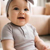 Organic Cotton Modal Darcy Rib Tee Bodysuit - Moon Childrens Bodysuit from Jamie Kay Australia