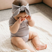 Organic Cotton Modal Darcy Rib Tee Bodysuit - Moon Childrens Bodysuit from Jamie Kay Australia