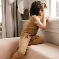 Organic Cotton Modal Everyday Legging - Honeycomb Childrens Legging from Jamie Kay Australia