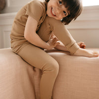 Organic Cotton Modal Everyday Legging - Honeycomb Childrens Legging from Jamie Kay Australia