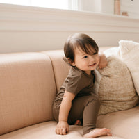 Organic Cotton Modal Everyday Legging - Cocoa Childrens Legging from Jamie Kay Australia