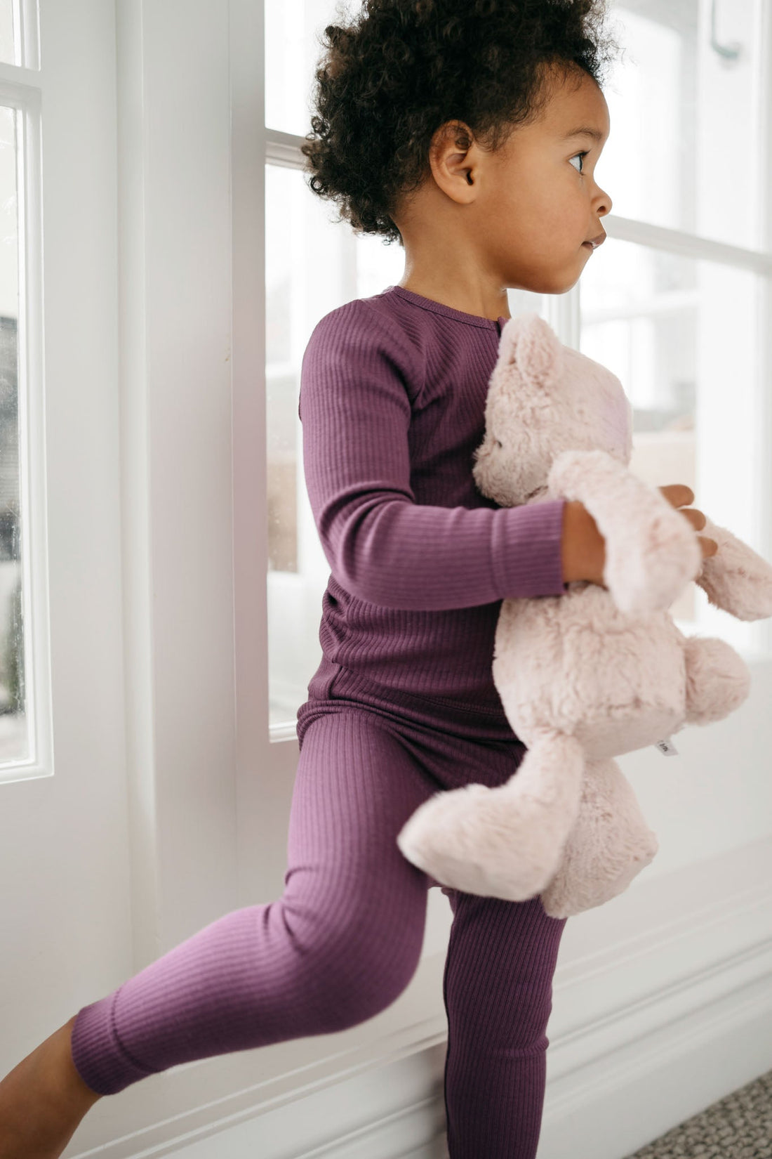 Organic Cotton Modal Everyday Legging - Elderberry Childrens Legging from Jamie Kay Australia