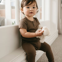 Organic Cotton Modal Everyday Legging - Cocoa Childrens Legging from Jamie Kay Australia