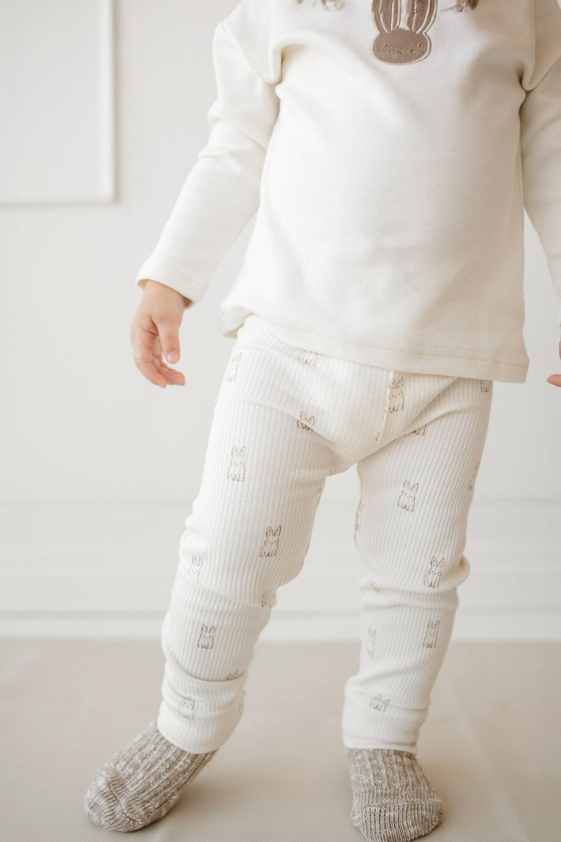 Organic Cotton Modal Everyday Legging - Bunny Buddies Childrens Legging from Jamie Kay Australia