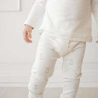 Organic Cotton Modal Everyday Legging - Bunny Buddies Childrens Legging from Jamie Kay Australia