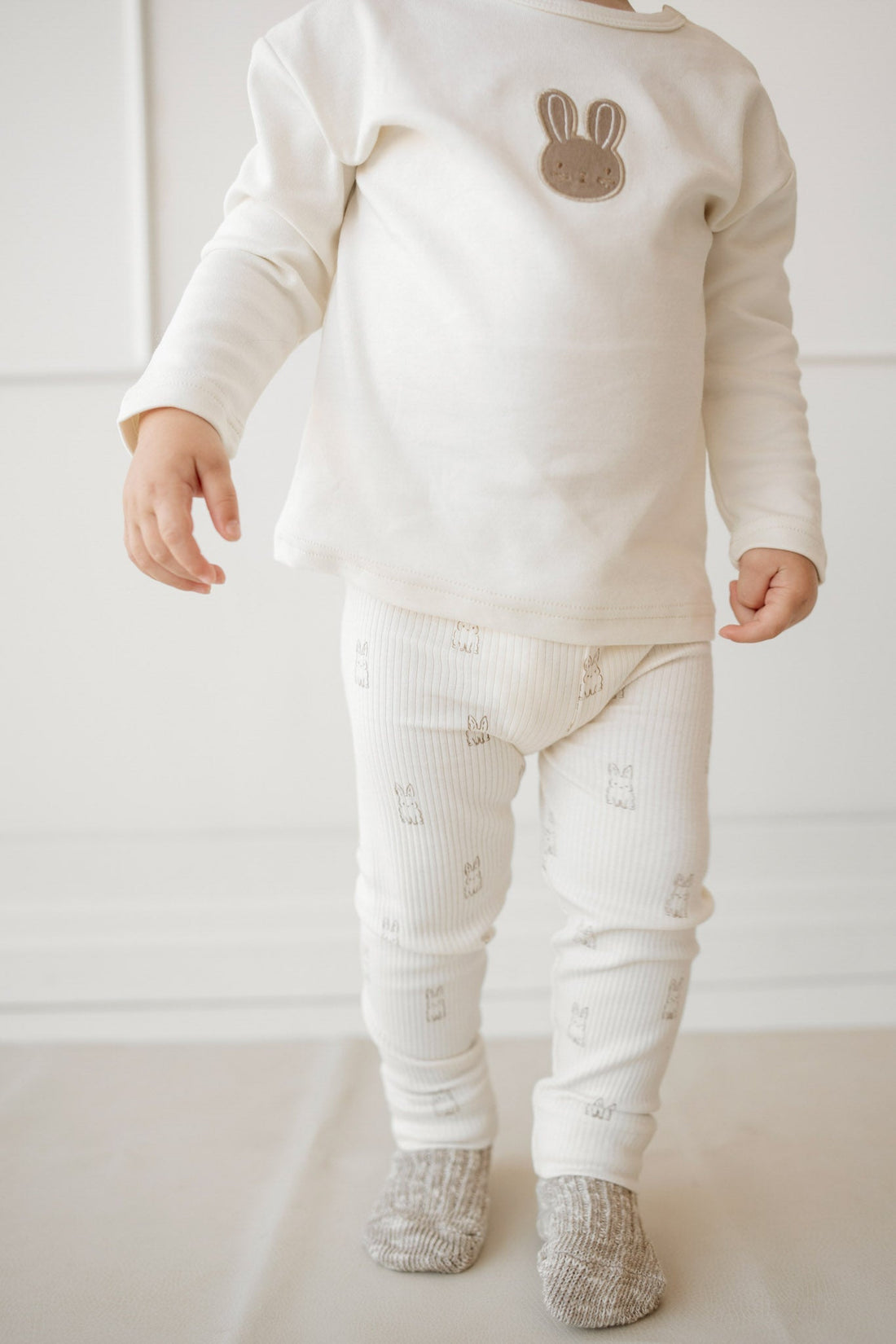 Pima Cotton Arnold Long Sleeve Top - Cloud Childrens Top from Jamie Kay Australia