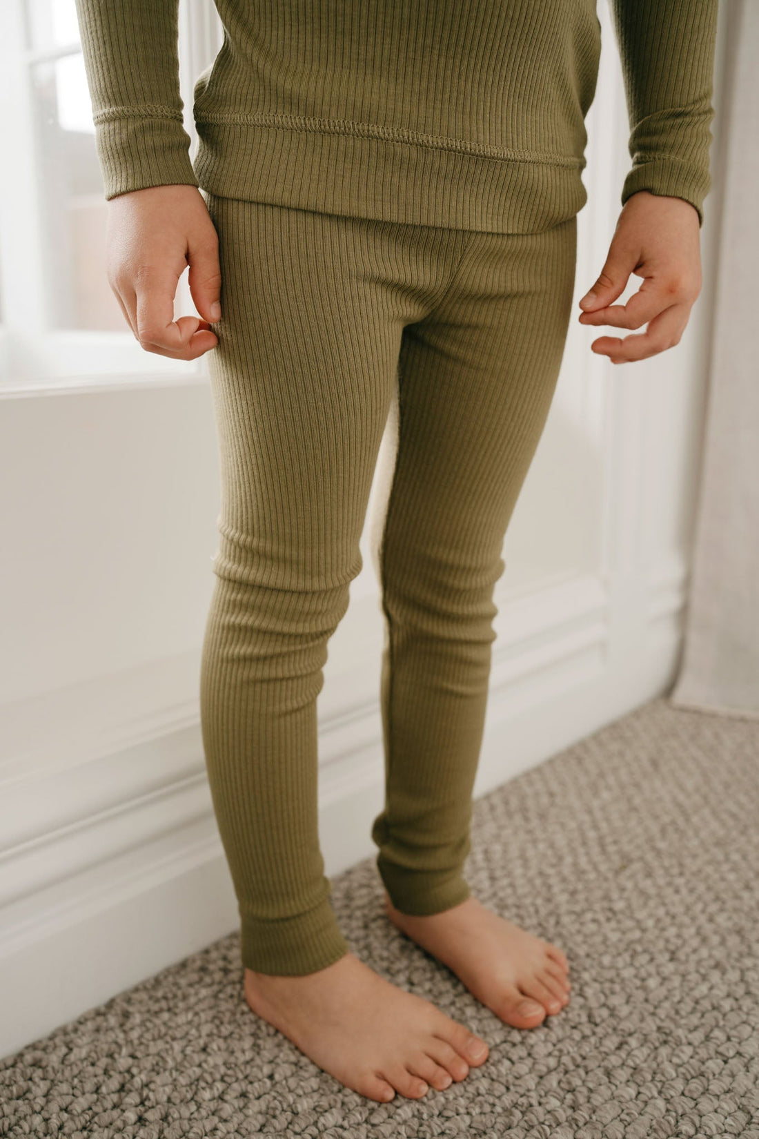 Organic Cotton Modal Everyday Legging - Herb Childrens Legging from Jamie Kay Australia