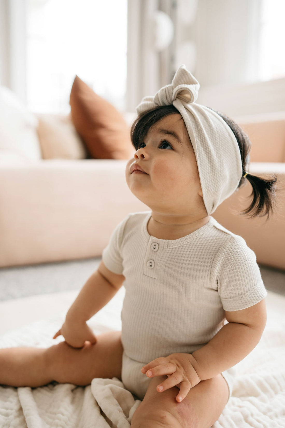 Organic Cotton Modal Lilian Headband - Beech Childrens Headband from Jamie Kay Australia