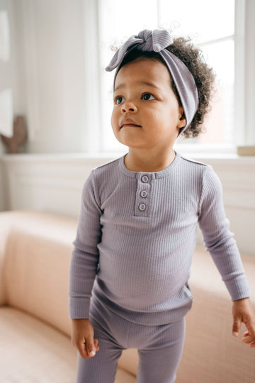 Organic Cotton Modal Long Sleeve Henley - Daisy Childrens Top from Jamie Kay Australia